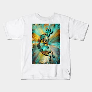 Turquoise and Gold Kids T-Shirt